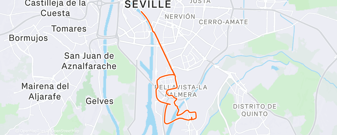 Map of the activity, Carrera de mañana