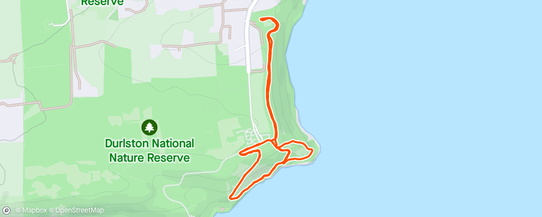 Map of the activity, Durlston parkrun - first parkrun since November! Need to get back on it.