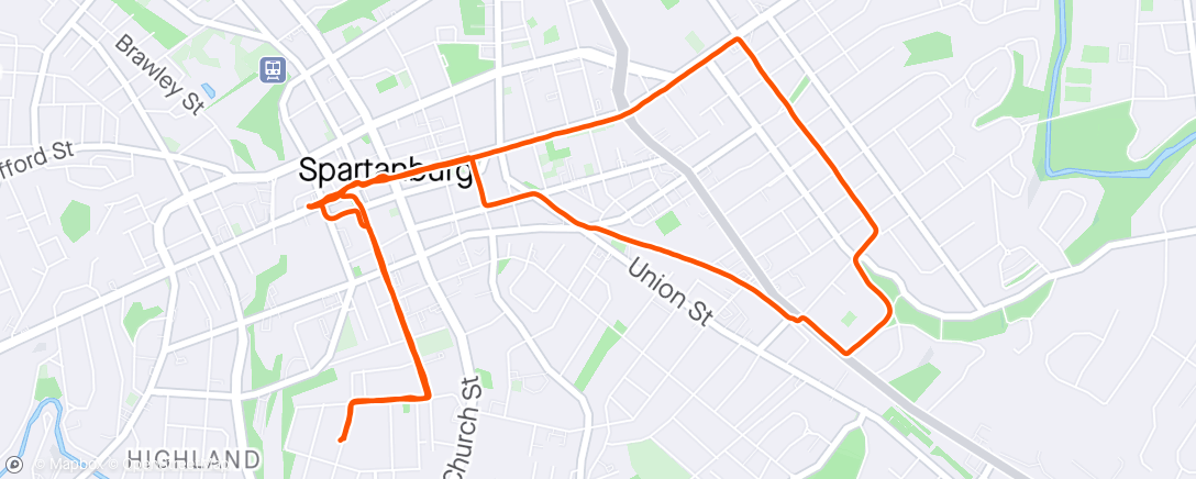 Mappa dell'attività Afternoon Run