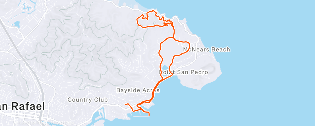 Map of the activity, Note to self: it’s a privilege to have cement legs on a recovery run