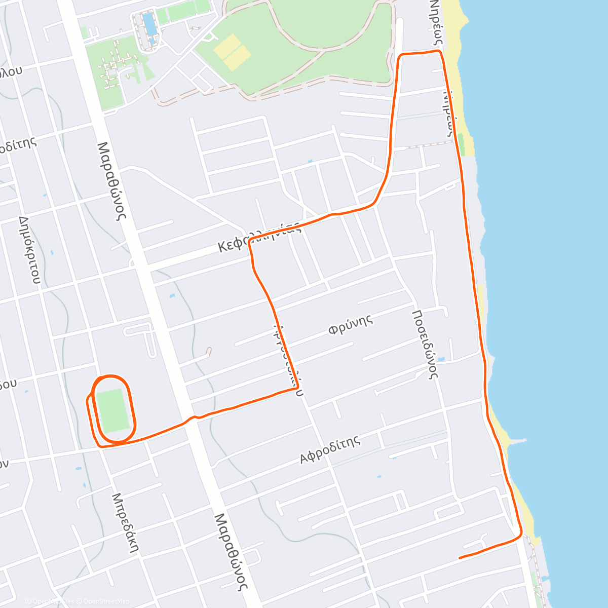 Map of the activity, December Rain 🌧