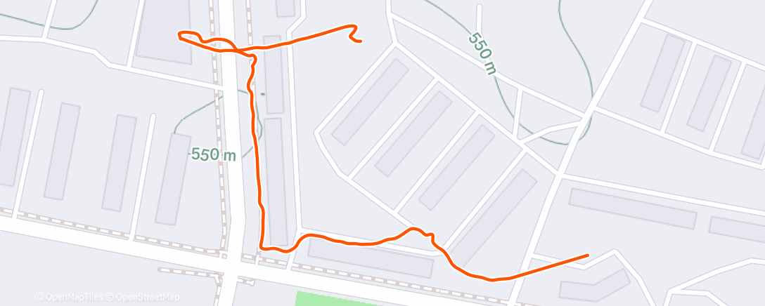 Map of the activity, Evening Walk