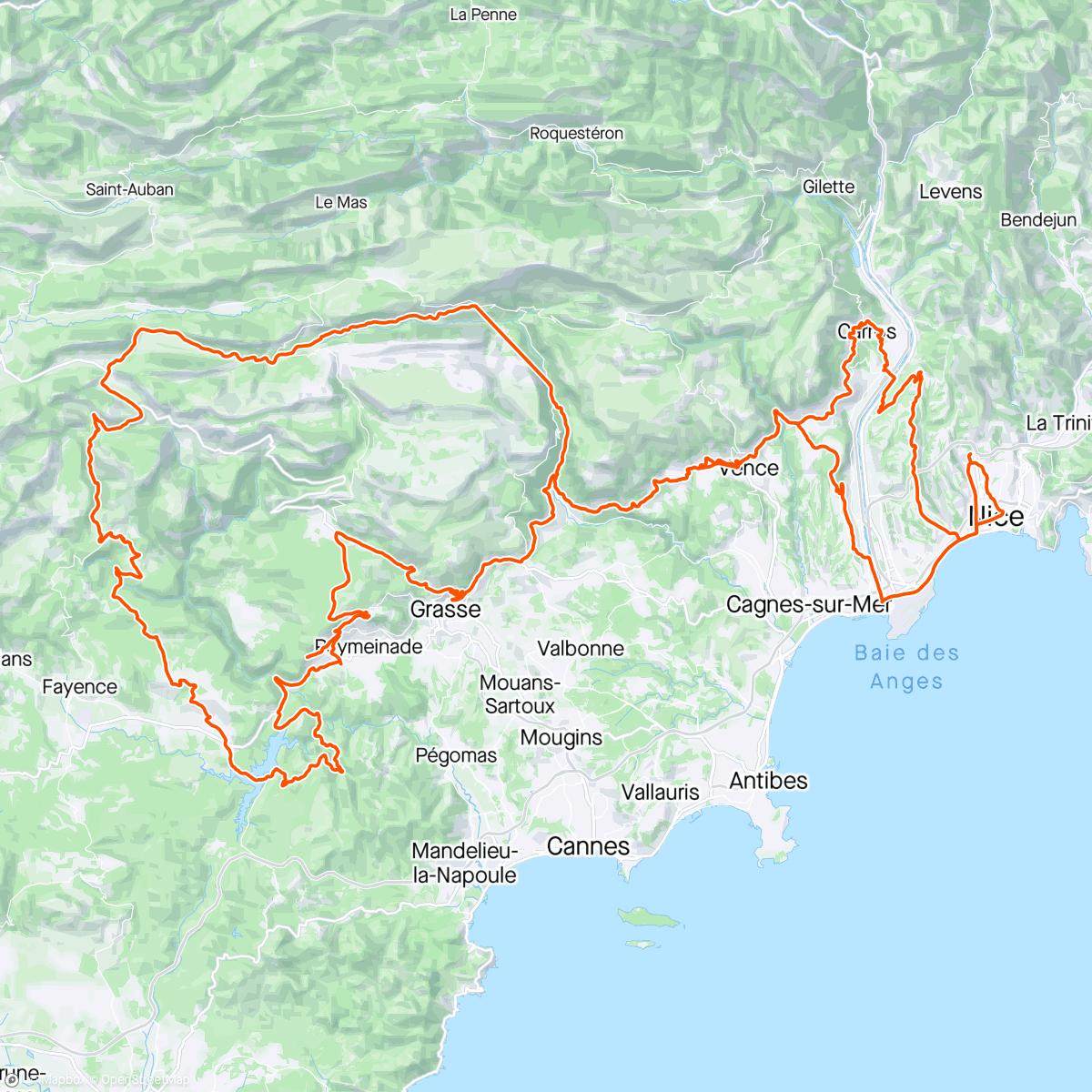Map of the activity, Un bon p'tit tour 239,6km