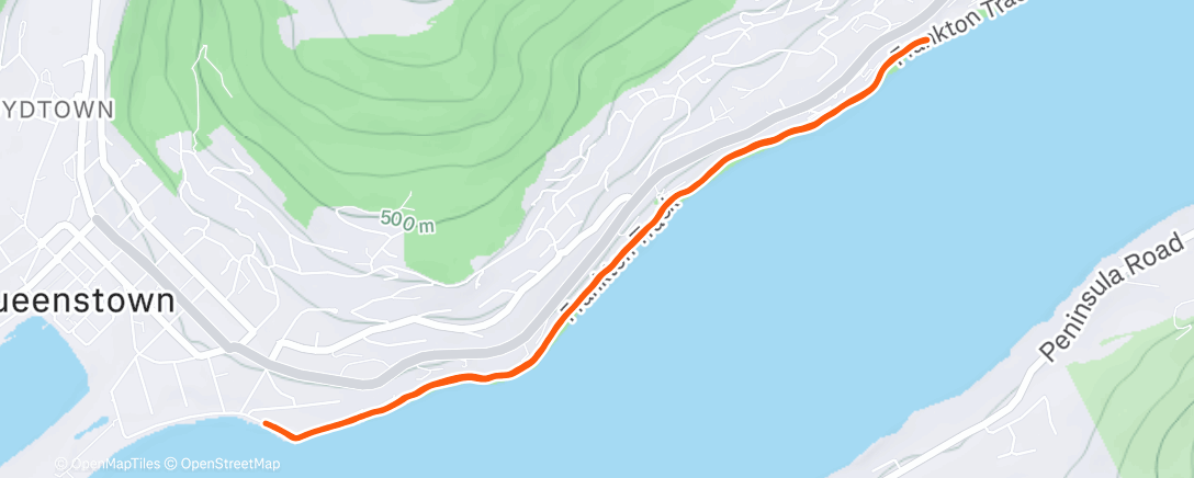 Map of the activity, Last day in Queenstown