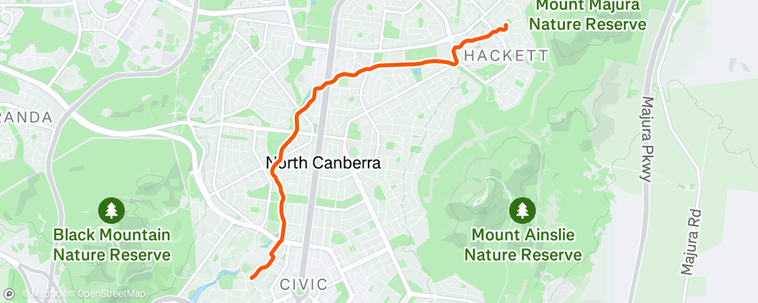 Map of the activity, Morning Ride