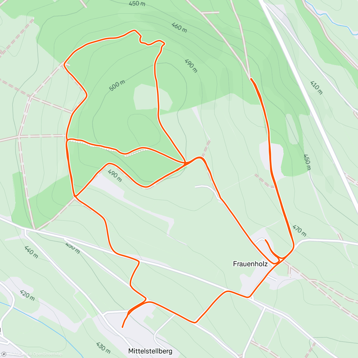 Map of the activity, Hunderunde aka verzweifelt Schatten suchen