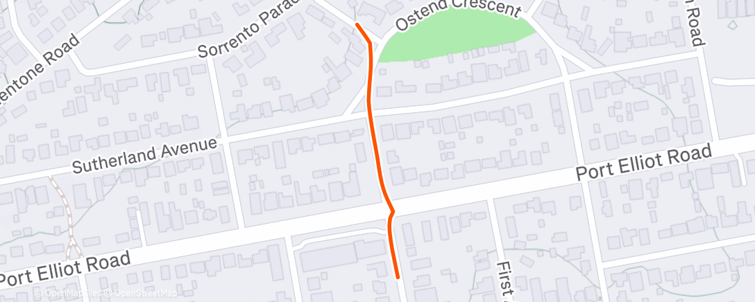 Map of the activity, Morning Walk