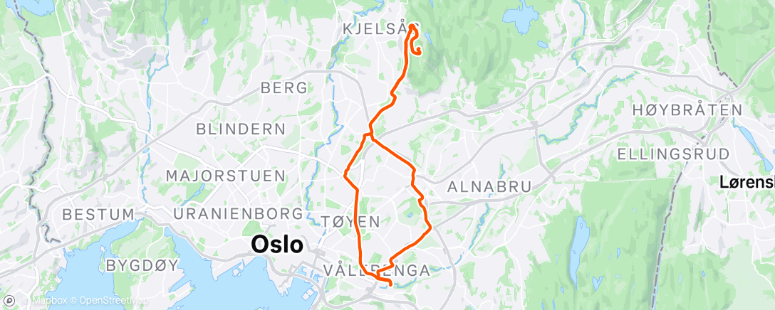 Map of the activity, Lunch Ride