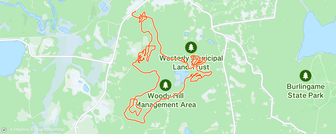Map of the activity, Afternoon Mountain Bike Ride