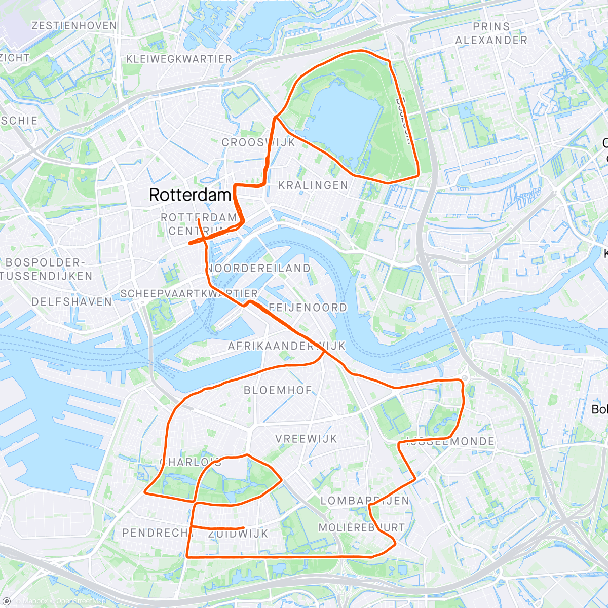 Map of the activity, Marathon Rotterdam!