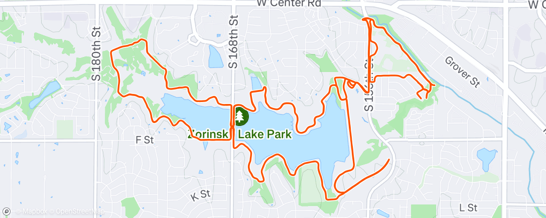 Mapa de la actividad (Easy long run in beautiful weather!)