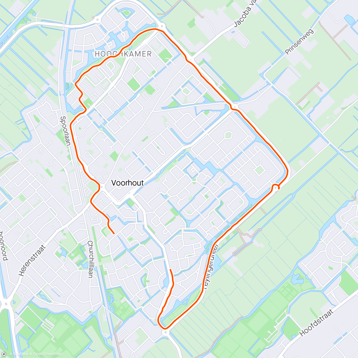 Map of the activity, Voorhout / Voorhout, Park Molentocht