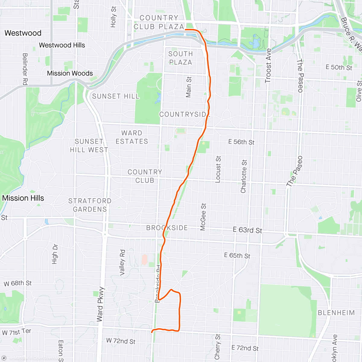 「Trolley Run」活動的地圖