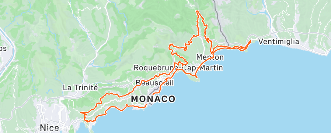 Map of the activity, Fietsen