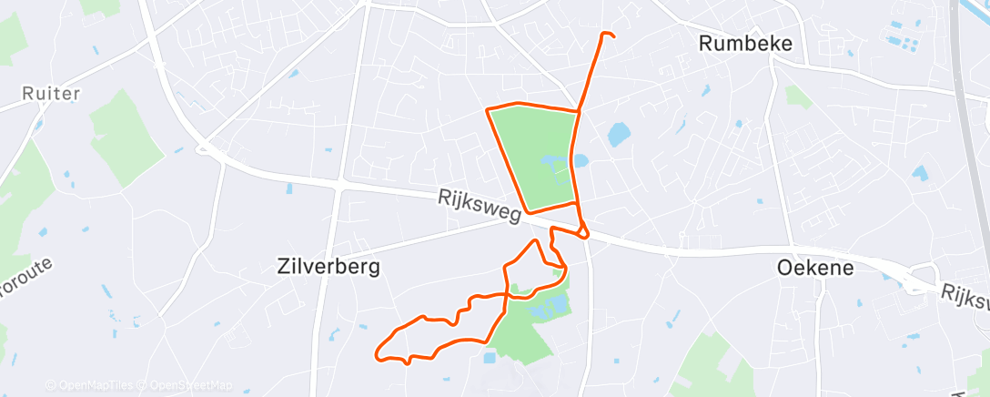 Map of the activity, Afternoon Run