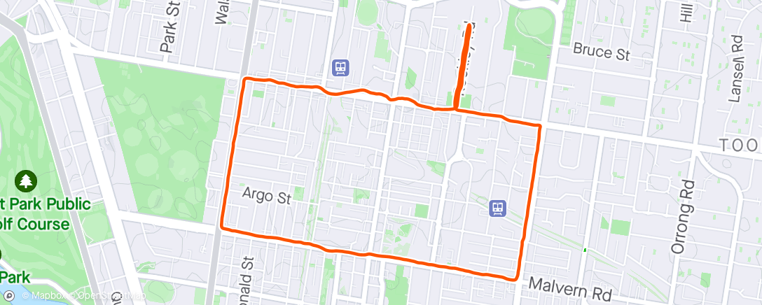 Map of the activity, Run 7 towards Run Melbourne 7️⃣