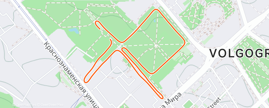 Map of the activity, Заминка после забега