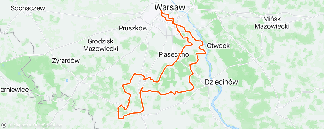 Map of the activity, Tarczynator x VeloBank x Roso