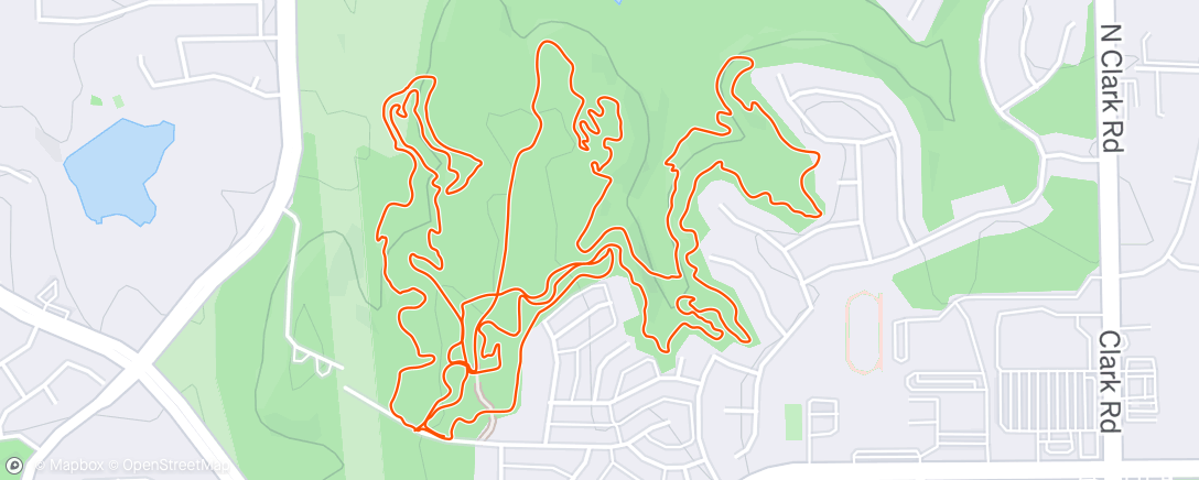 Map of the activity, Lunch Mountain Bike Ride