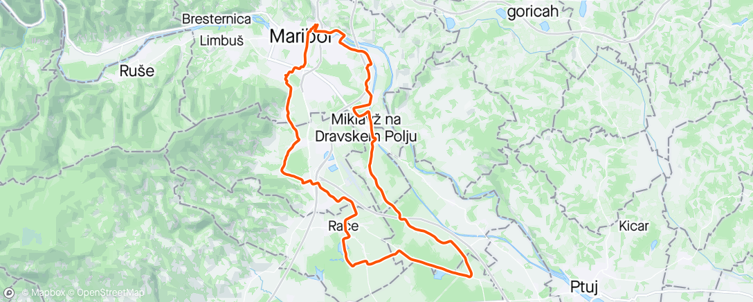Mapa da atividade, Afternoon  Bike Ride