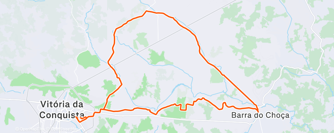 Map of the activity, Pedalada de mountain bike matinal