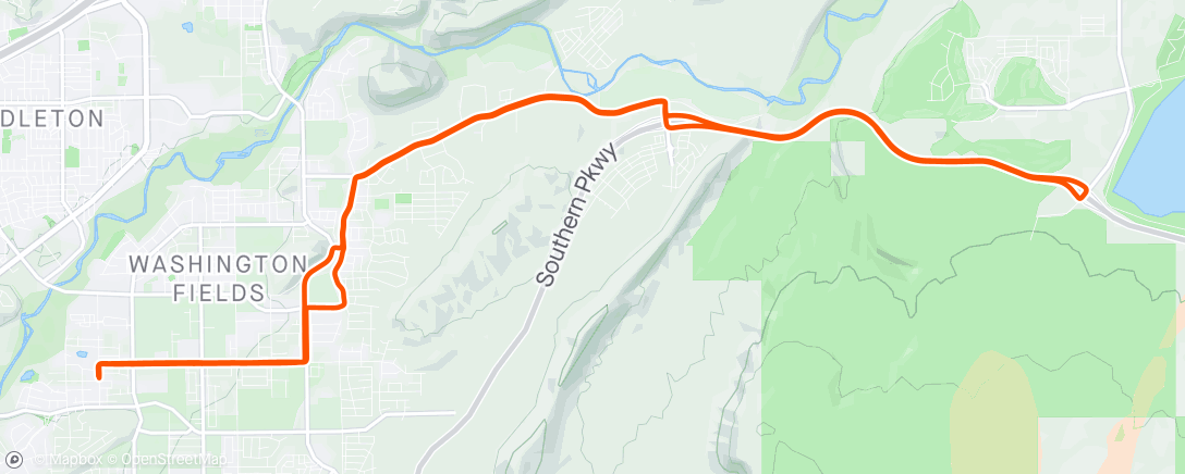 Map of the activity, Windy Ride