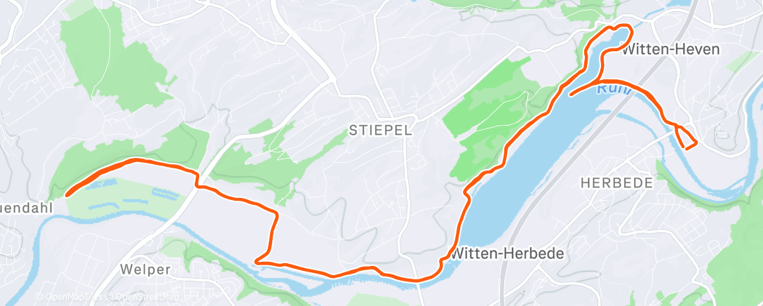 Map of the activity, Morning Run