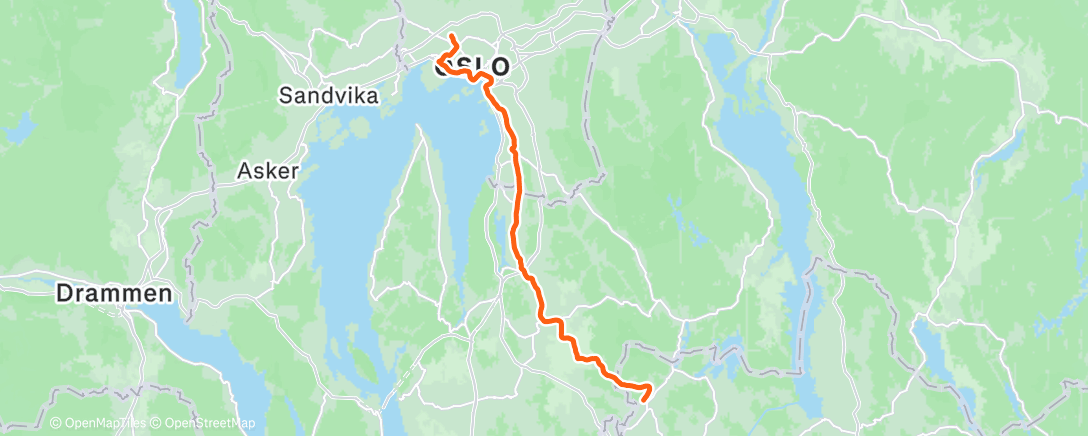 Map of the activity, Lunch Ride