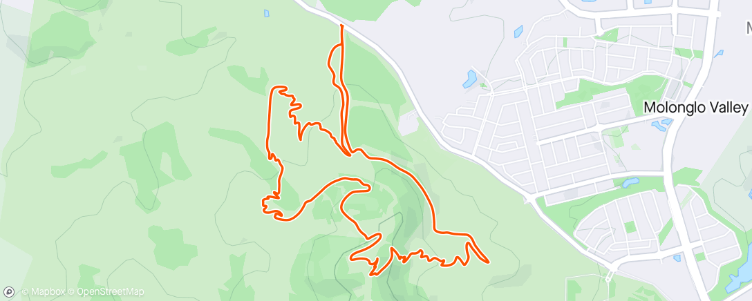 Map of the activity, Stromlo night ride