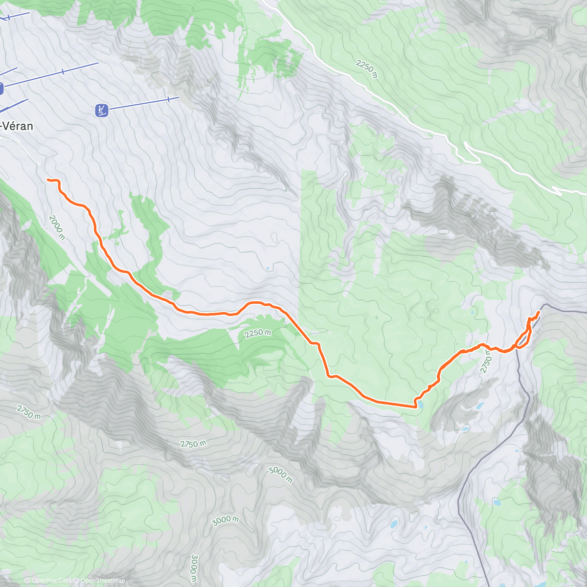 Карта физической активности (Pic de Caramantran - 3040m)