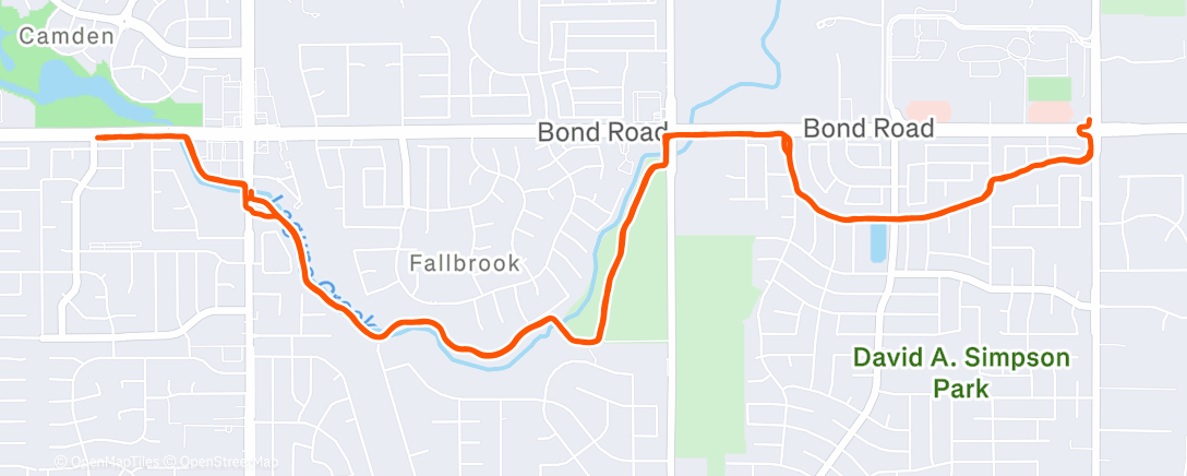 Map of the activity, Lunch Run