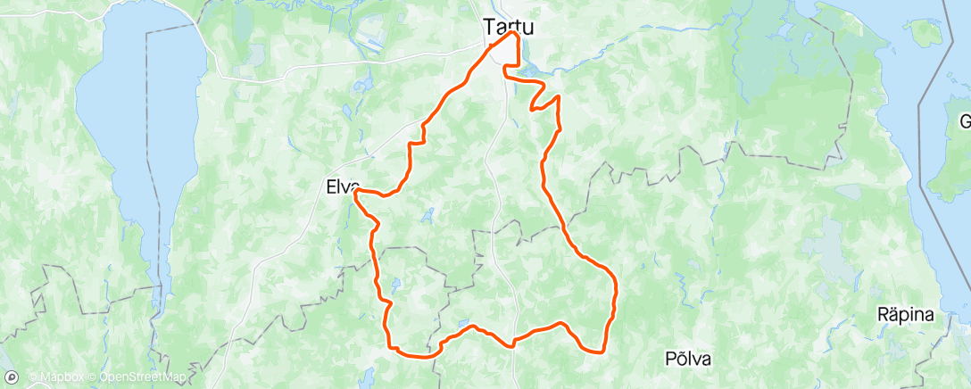 Map of the activity, Gran fondo Tartu