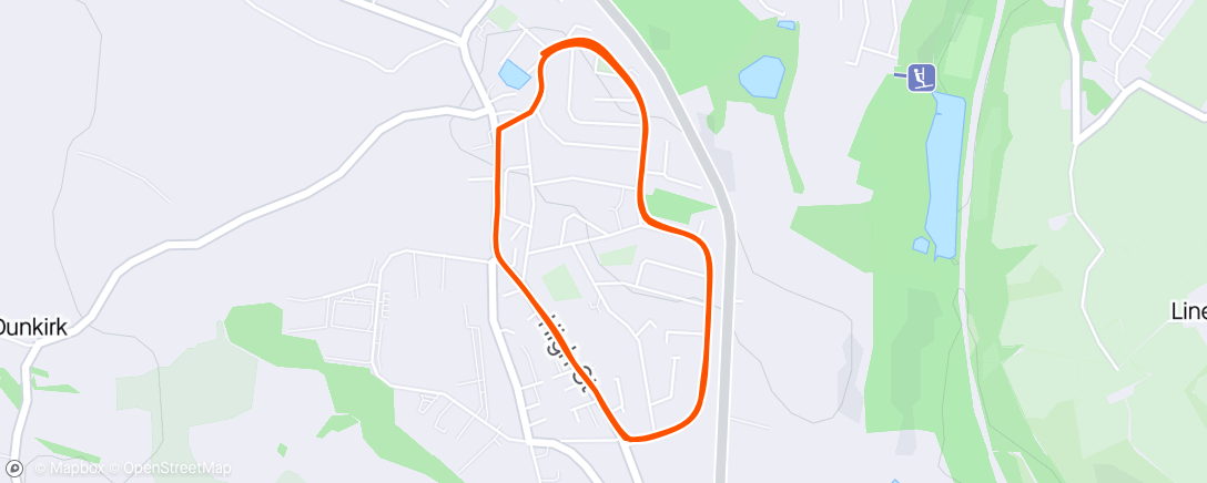Mapa da atividade, Slow hilly run