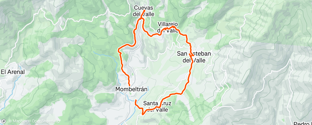 Mapa de la actividad (Ruta de las cinco Villas)