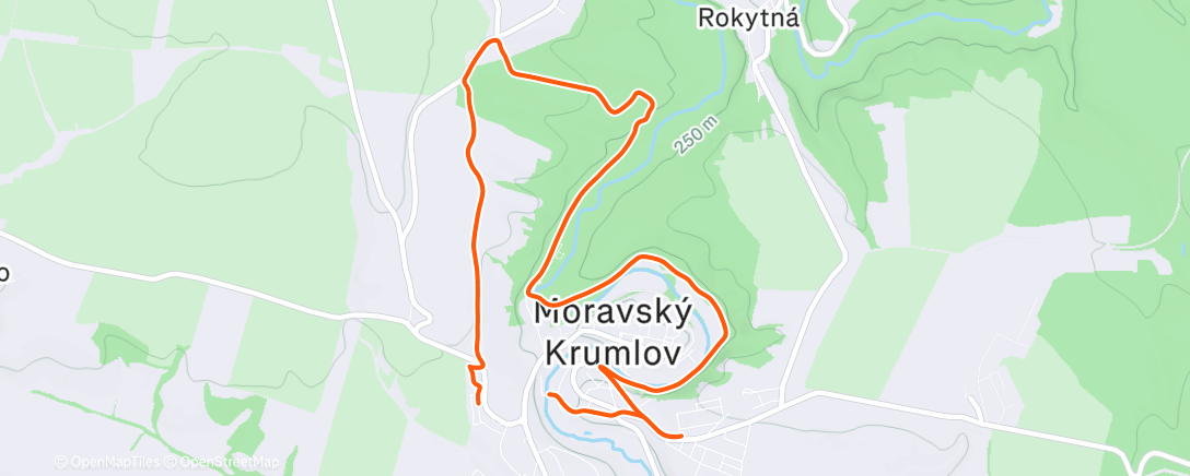 Map of the activity, Afternoon Trail Run