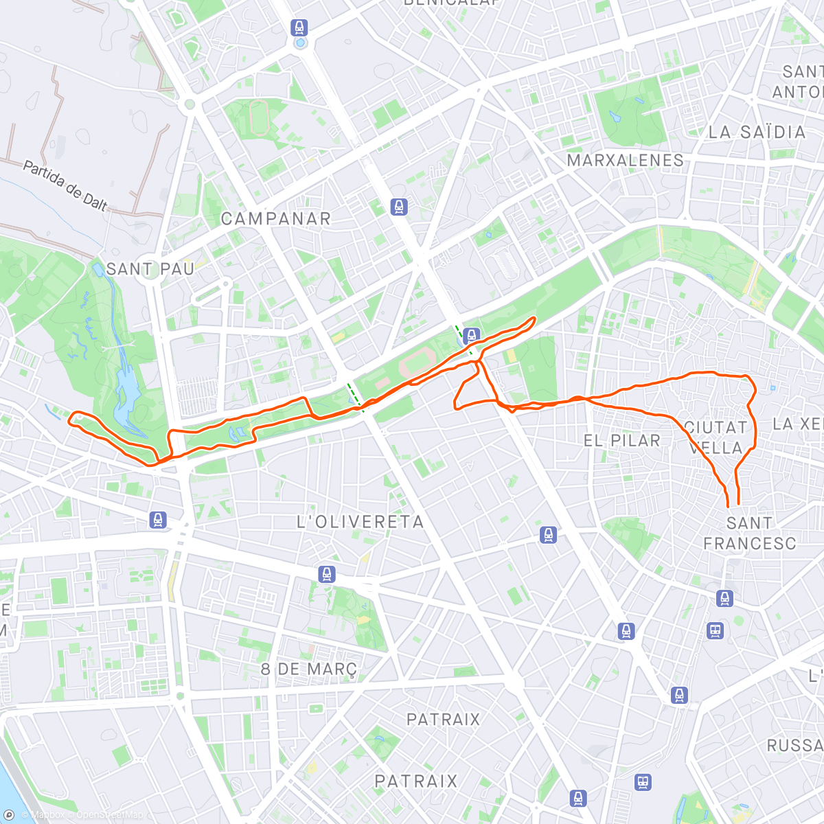 Map of the activity, Back in València 🇪🇸🍊🏃🏻‍♂️