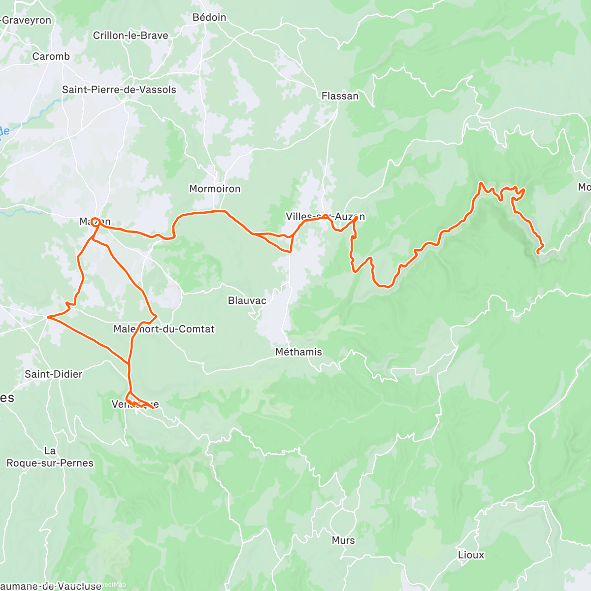 Карта физической активности (🚴 🚴‍♂️⛅ Les Gorges de la Nesque 🌳 magnifique - comme d’hab’ – mais 🥶🌬️🫣)