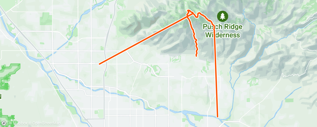 Map of the activity, Helicopter finish at Ventana - Esperero