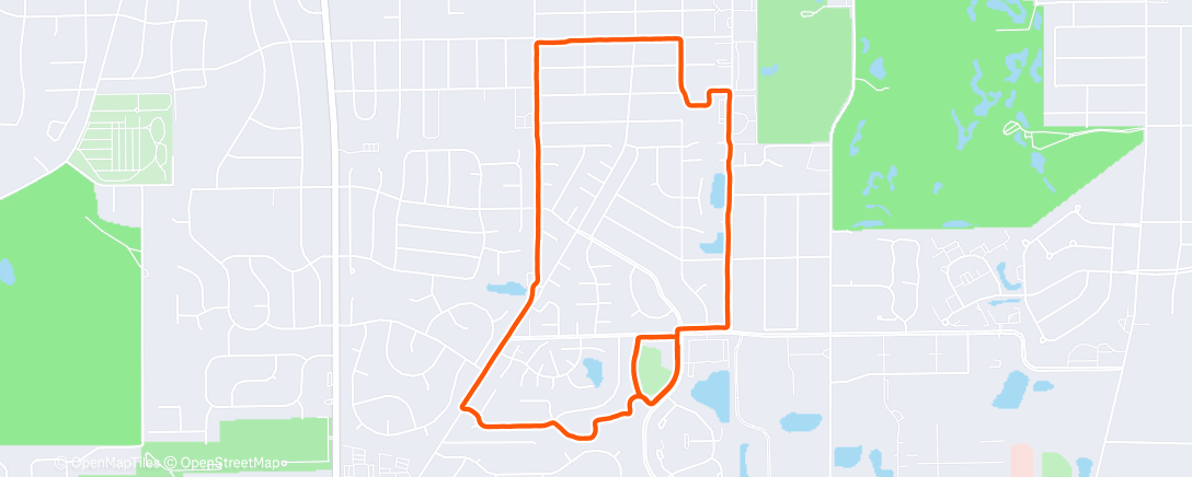 Map of the activity, Morning Run