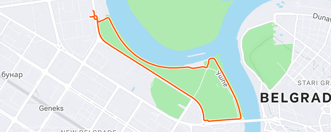 Map of the activity, Easy Run