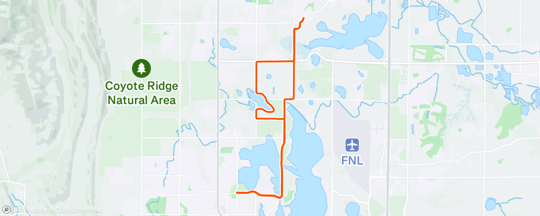 Map of the activity, Evening Ride