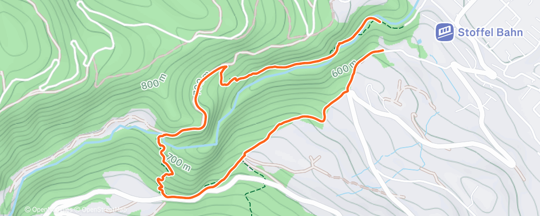 Map of the activity, Afternoon Hike