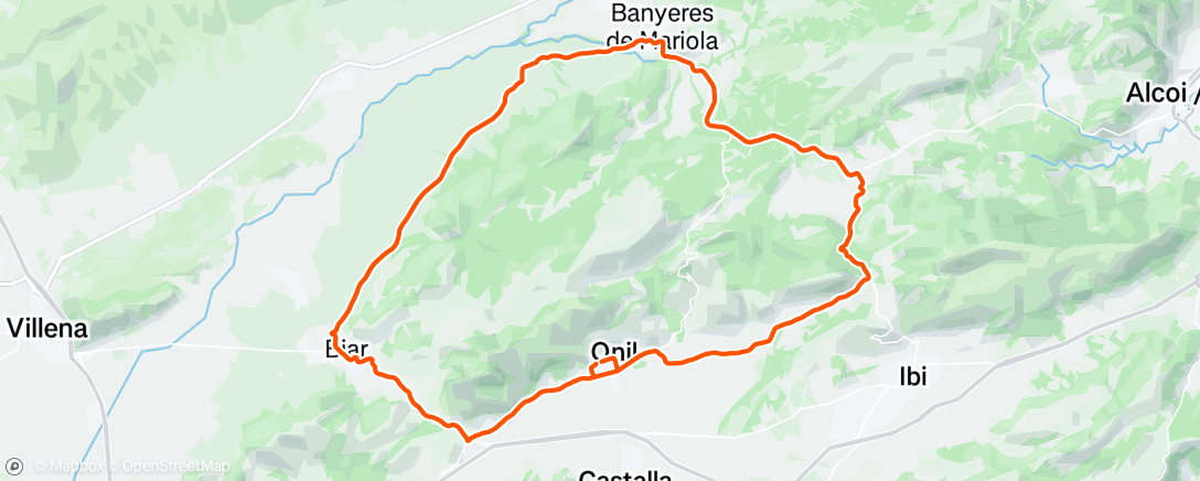 Map of the activity, Coffee ride