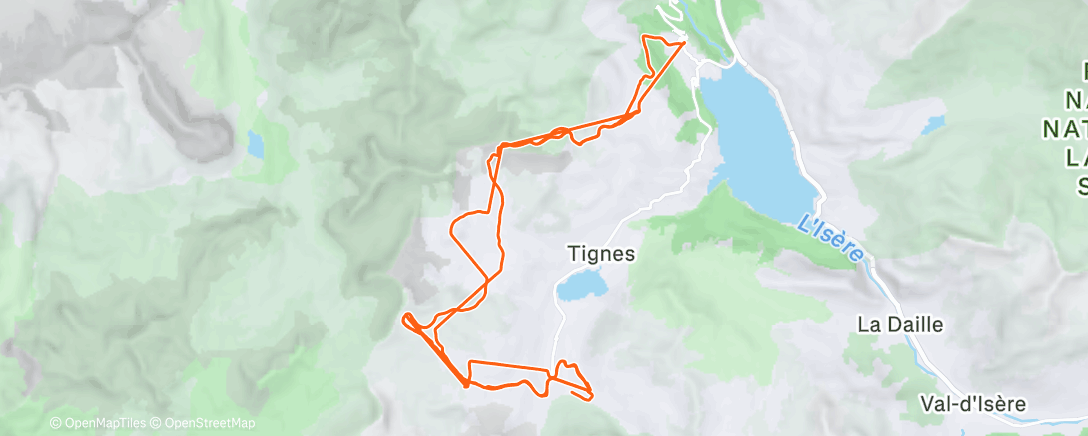 Map of the activity, Ski alpin dans l'après-midi