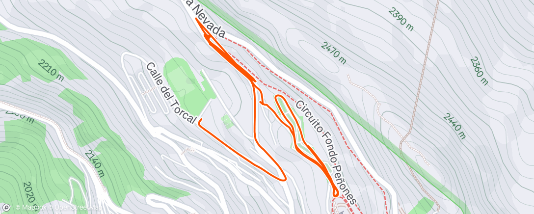 Map of the activity, Morning Run