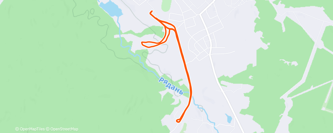 Map of the activity, Северный лыжный заезд (после обеда)