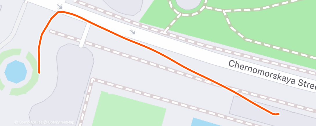 Map of the activity, Утренний забег