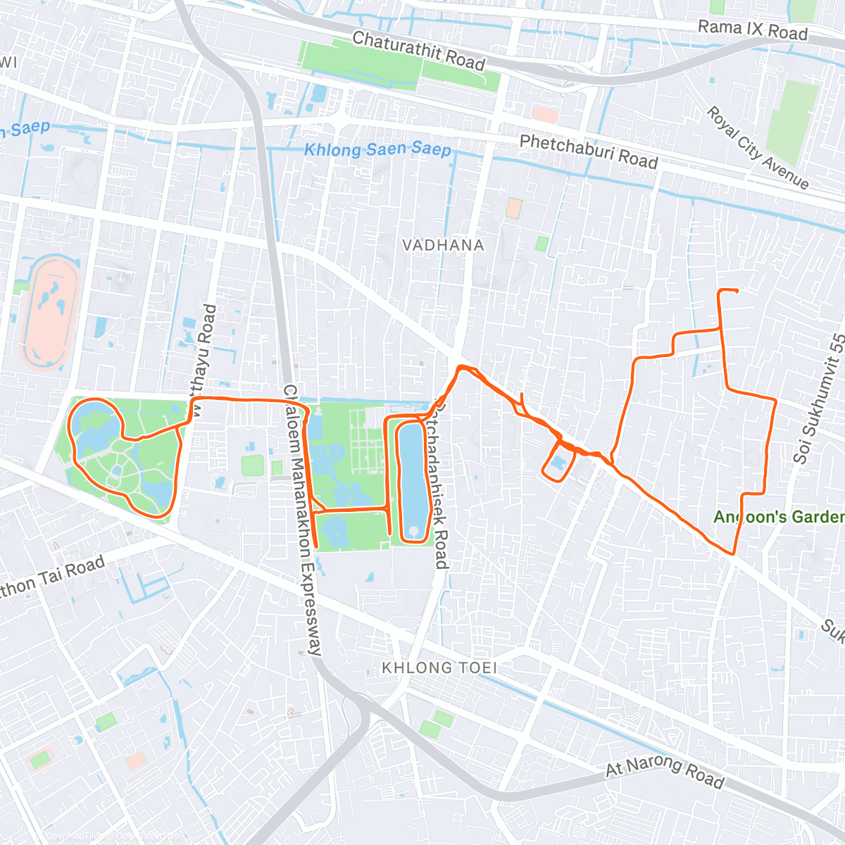 アクティビティ「朝のランニング😜💦」の地図