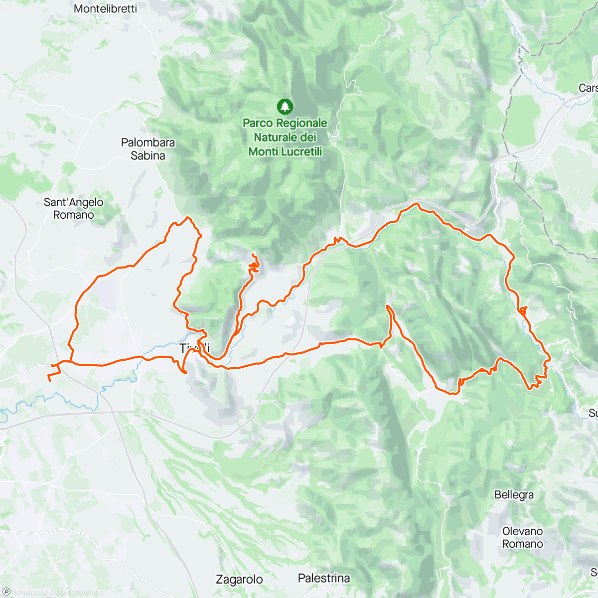 Mapa de la actividad (Agosta-Canterano-San Polo)