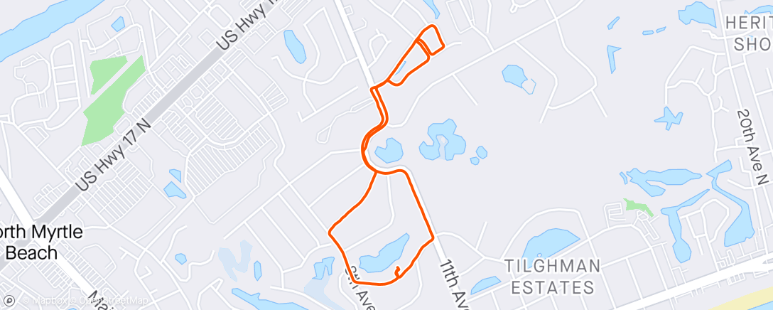 Map of the activity, Walking with my Bride around the neighborhood